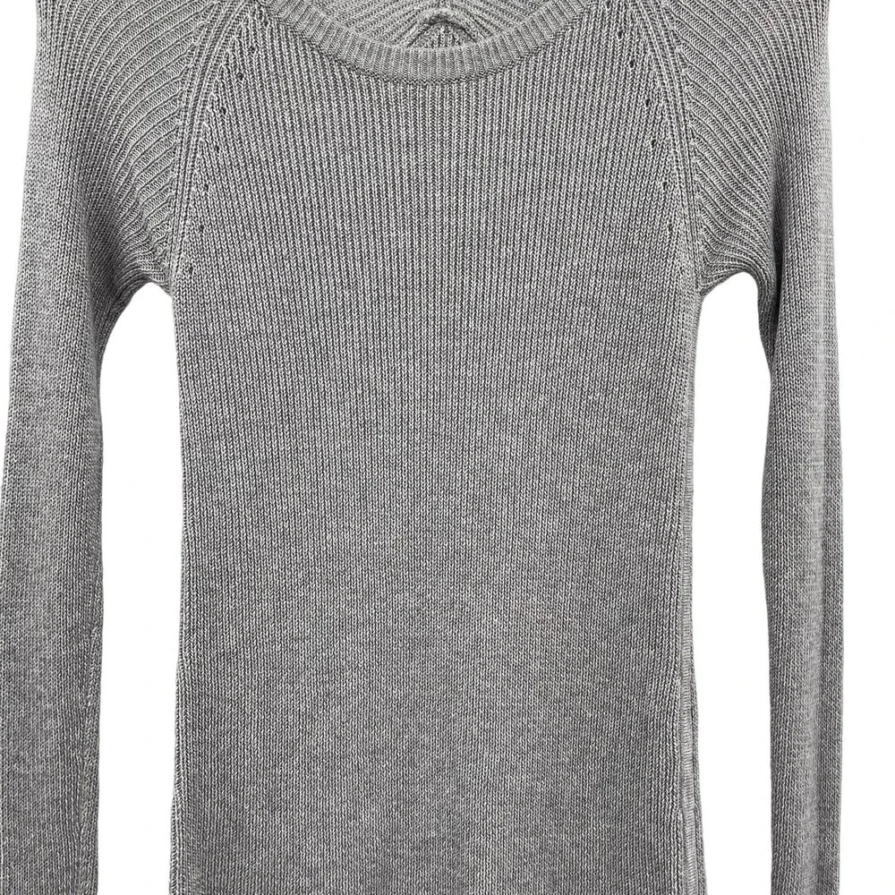 Lululemon Cabin Yogi Long Sleeve Pullover Sweater Heathered Grey Crewneck Size 0